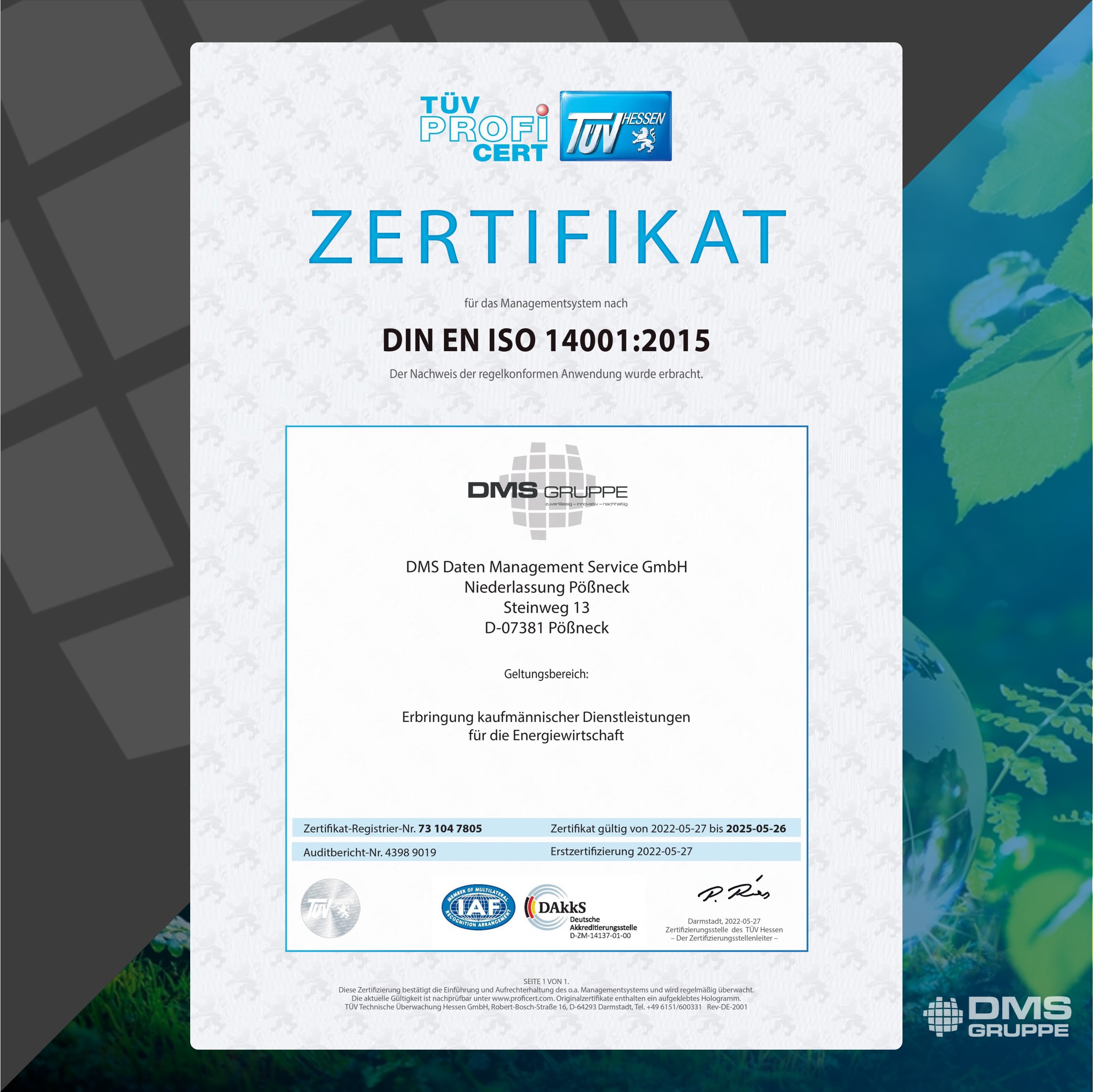 ISO 14001 Zertifizierung – nachhaltiges Umweltmanagement